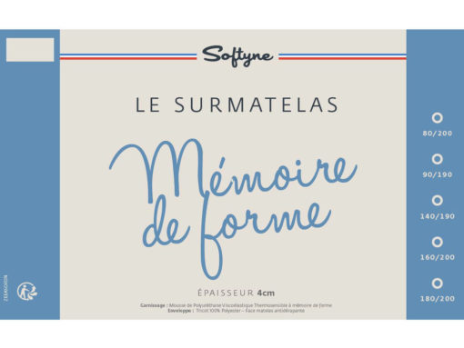 Surmatelas LESTRA SOFTYNE mousse mémoire de forme HT.4cm – Image 2