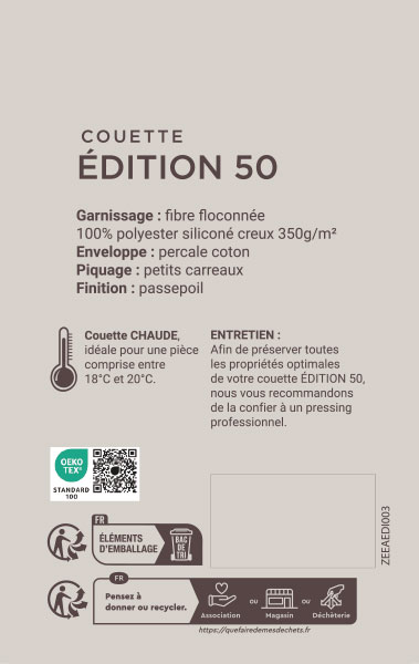 GAMME EDITION 50 COUETTE EDITION 50 COUETTE